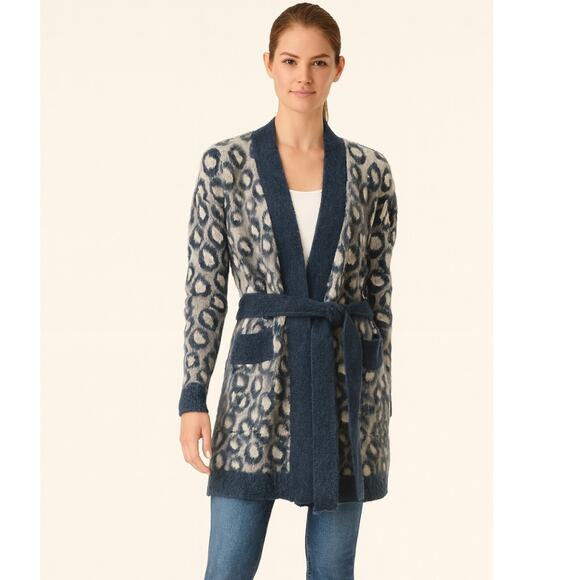 Current Elliott The Rick Cardigan Sweater 0 Blue - Picture 1 of 7